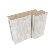 Деталь короба телескопическая Эко-шпон 70х28х2070 дуб нордик с уплотнителем